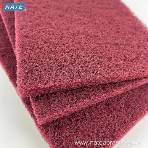 Red Industrial Nylon Abrasive Scouring Pad For Polishing